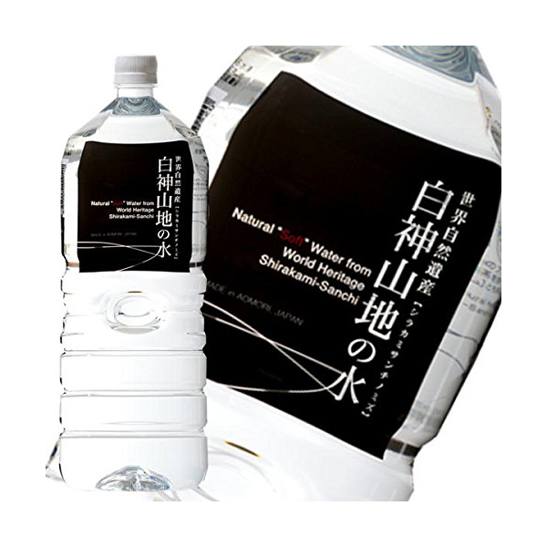 【世界遺産】白神山地の水・黒　(2L×6本入) ×2ケース