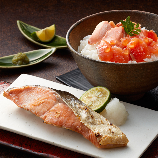 北海道産　新巻鮭&鮭といくらのルイベ漬セット